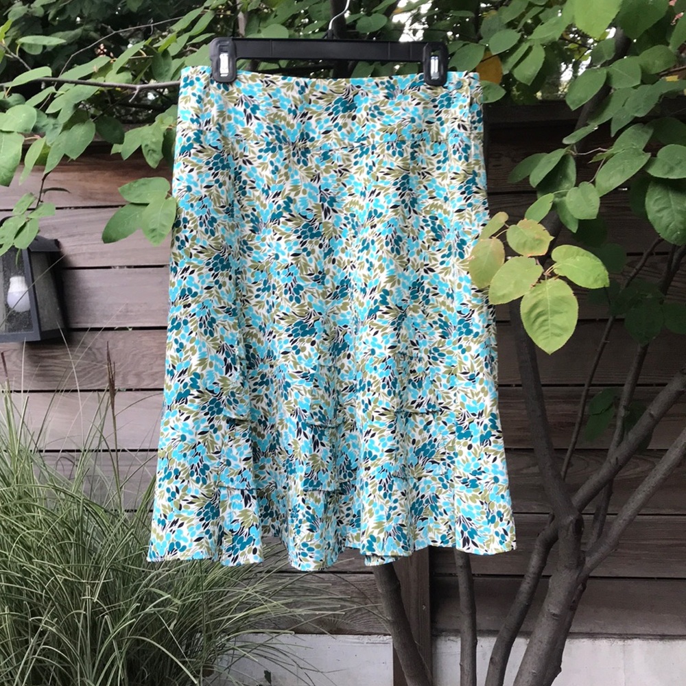 Blue floral skirt